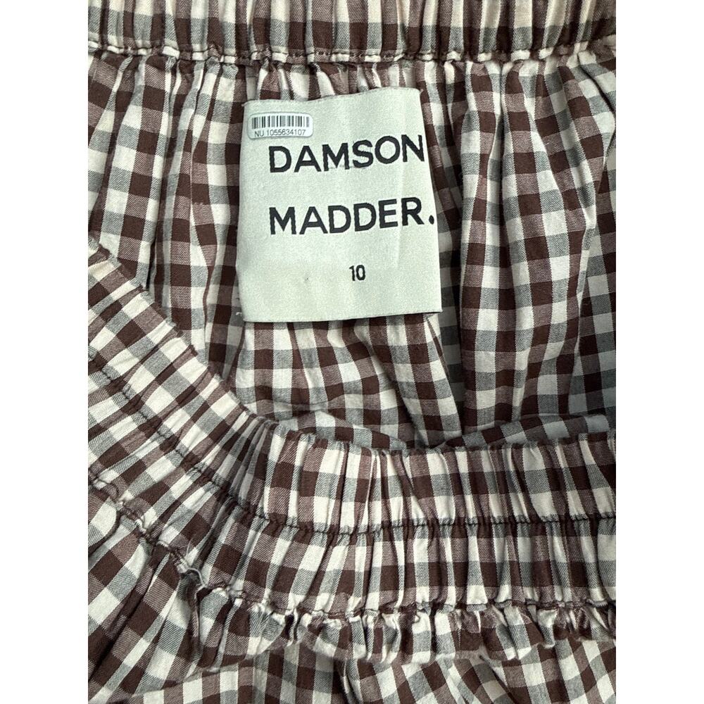 Damson Madder Rina Ruffle Midi Skirt Gingham Print Size US 6 - Picture 8 of 11